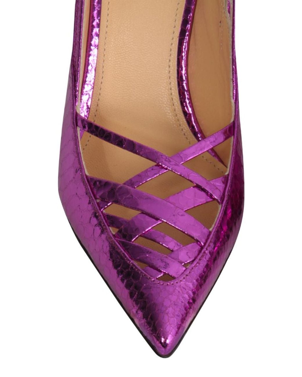 Gi Capri Purple Leather Pumps