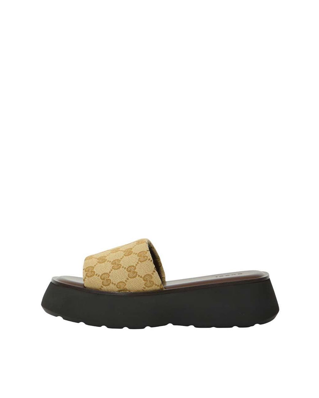Gucci Brown Logo Gg Sandal