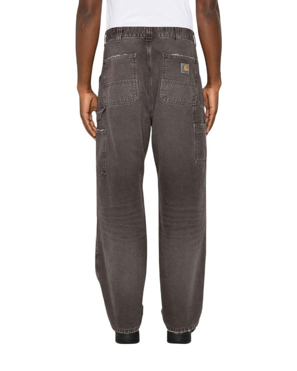 Carhartt Gray Solid Cargo Trousers for men