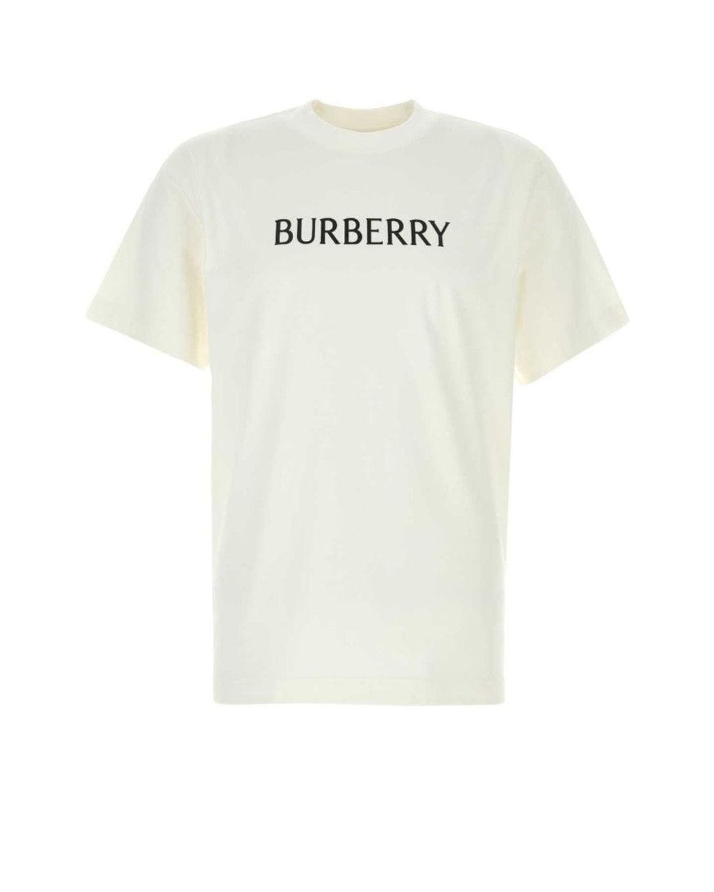 Burberry White Seth Logo T-Shirt Chalk for men