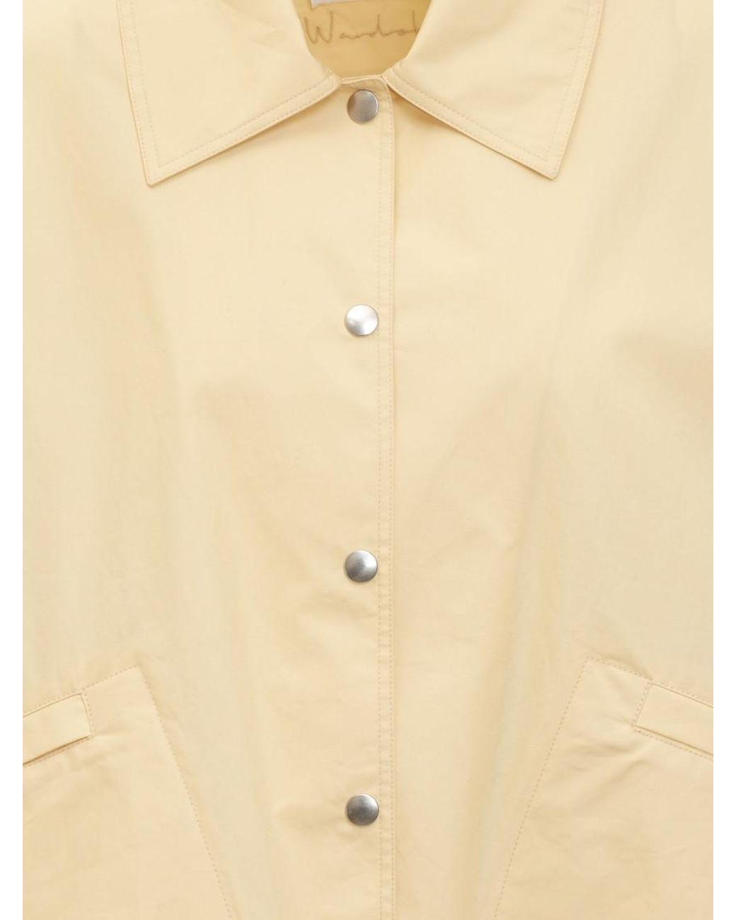 Jil Sander Natural Solid Shirt Collar Jacket