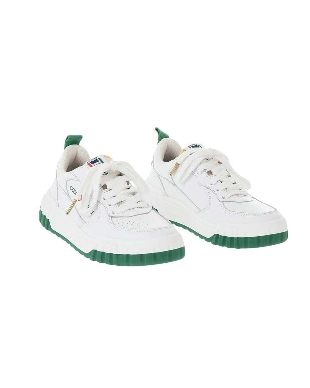 Casablanca White Low Leather Sneakers