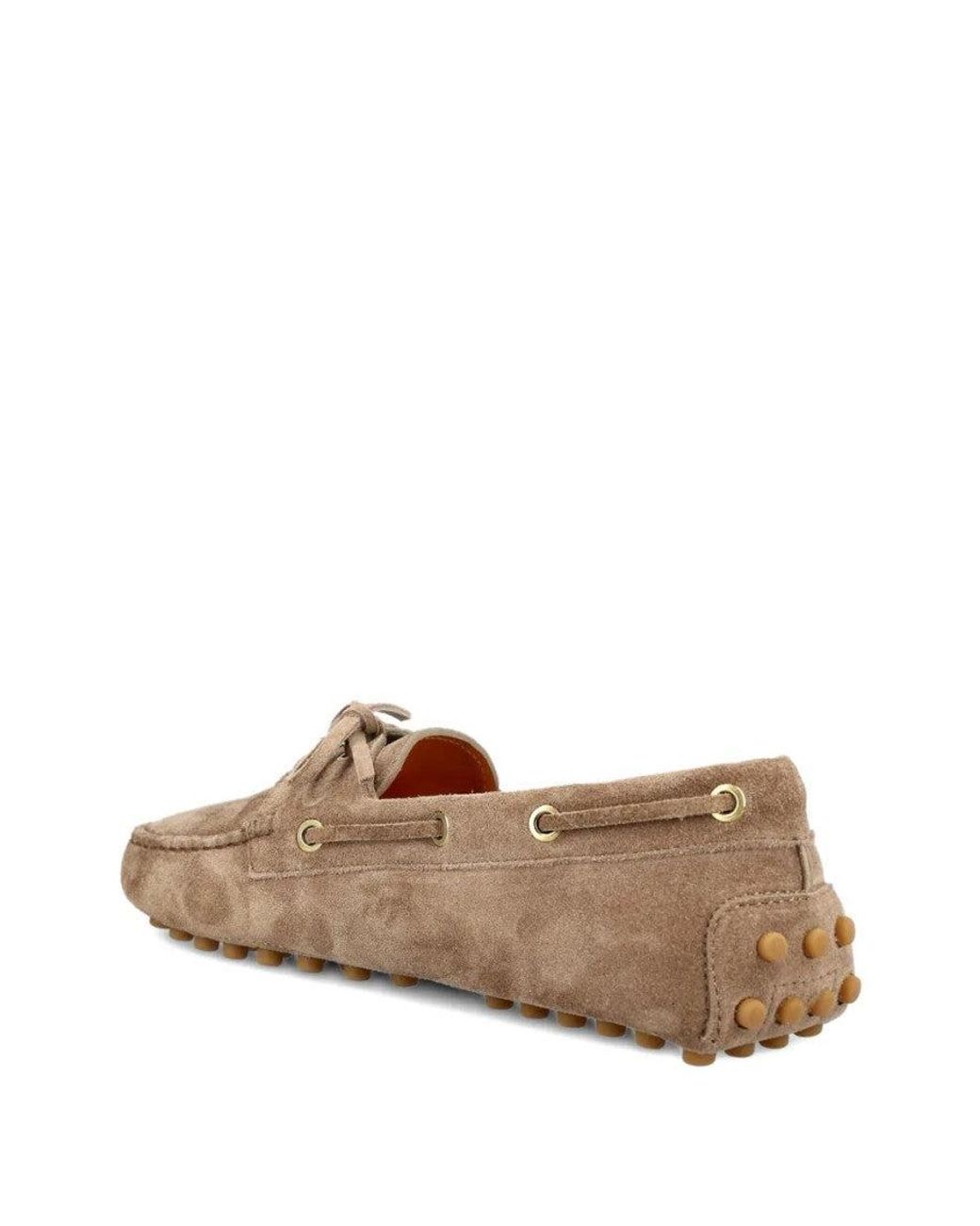 Tod's Natural Suede Loafers
