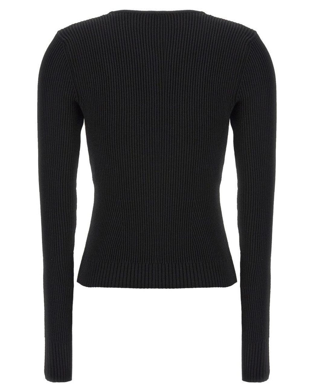 Magda Butrym Black Round Neckline Sweater