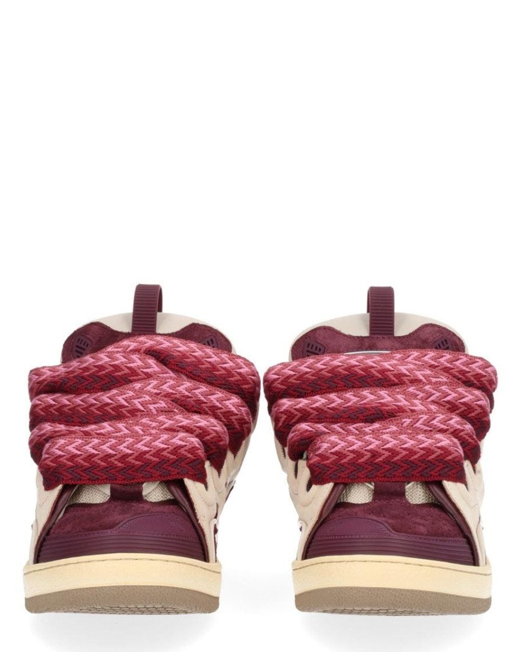 Lanvin Pink Woven Curb Sneakers for men