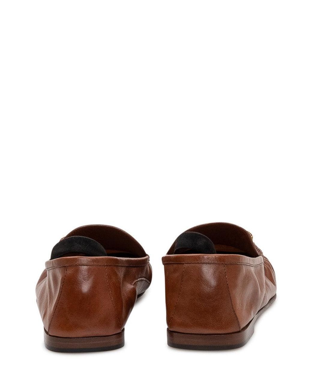 Versace Brown Leather Loafers for men
