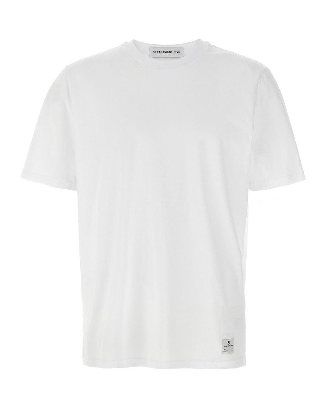 Department 5 White Crewneck Logo T-Shirt for men