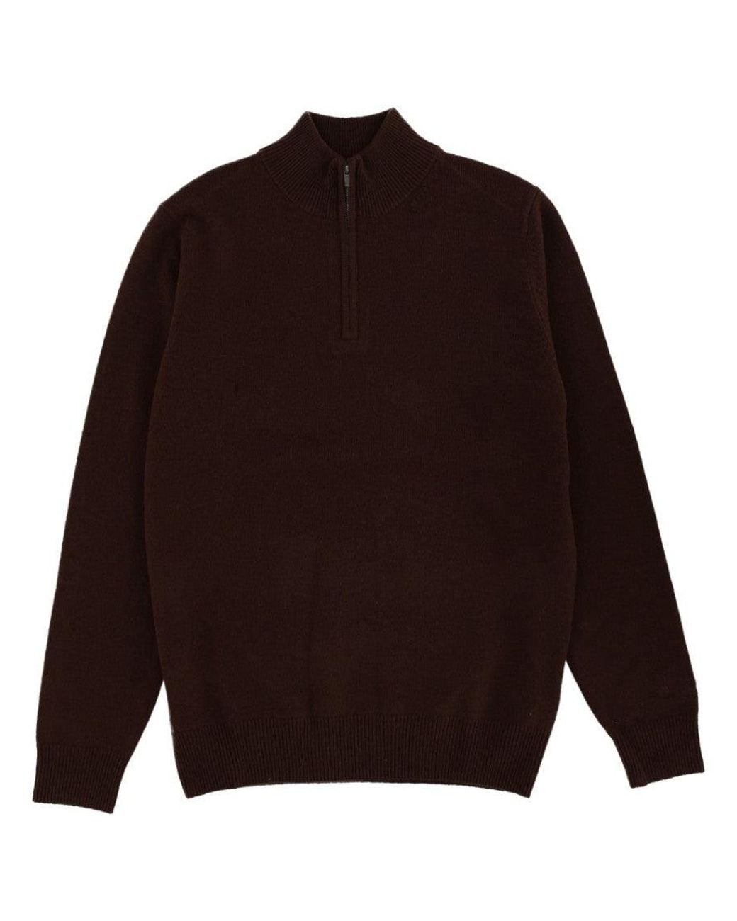Mc2 Saint Barth Brown Dark Solid Sweater for men