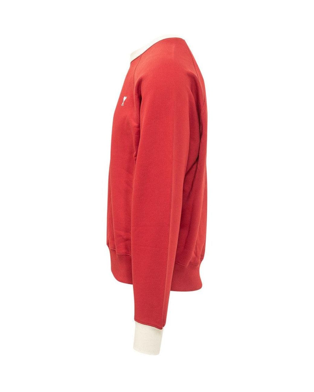 AMI Red Crew Neck Sweatshirt for men
