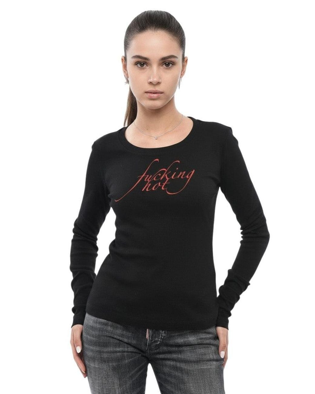 DSquared² Black Graphic Crew Neck T-Shirt