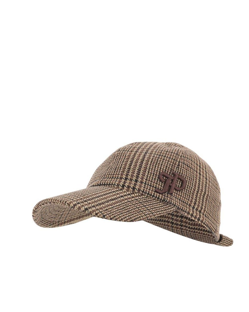 Patou Brown Check Baseball Cap