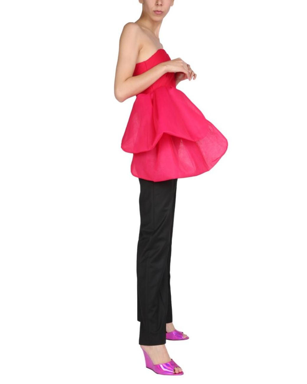 Anouki Pink Solid Strapless Top