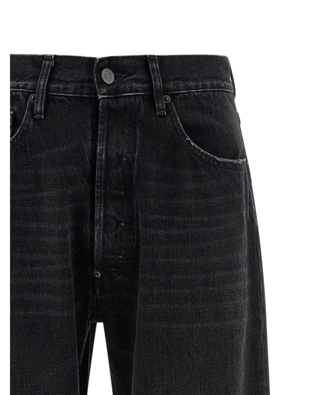 Maison Margiela Black Wide Leg Denim Jeans for men