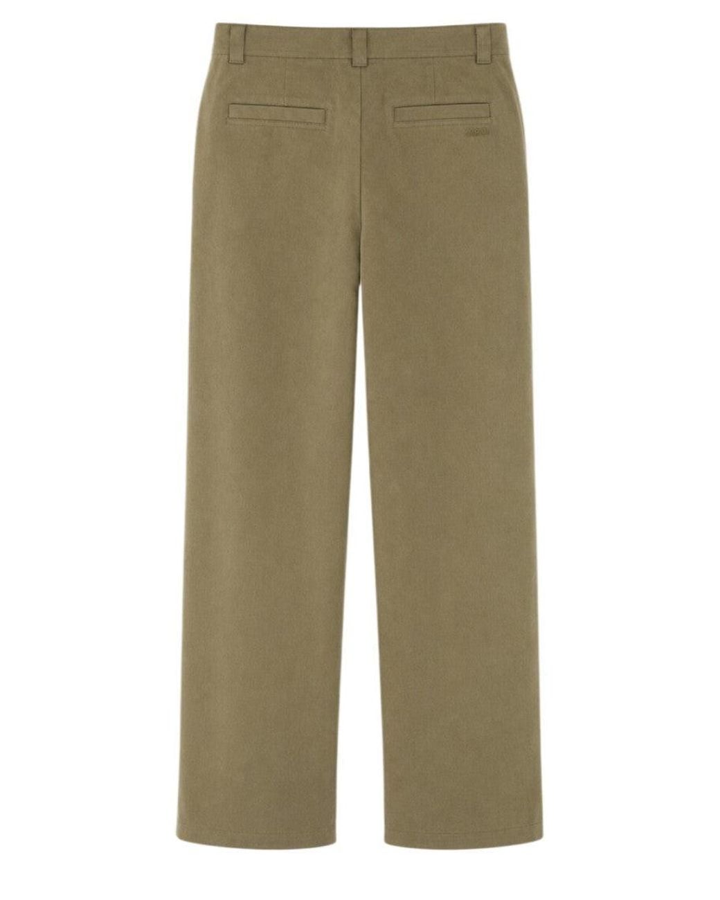 A.P.C. Green Khaki Straight Chino Pants for men