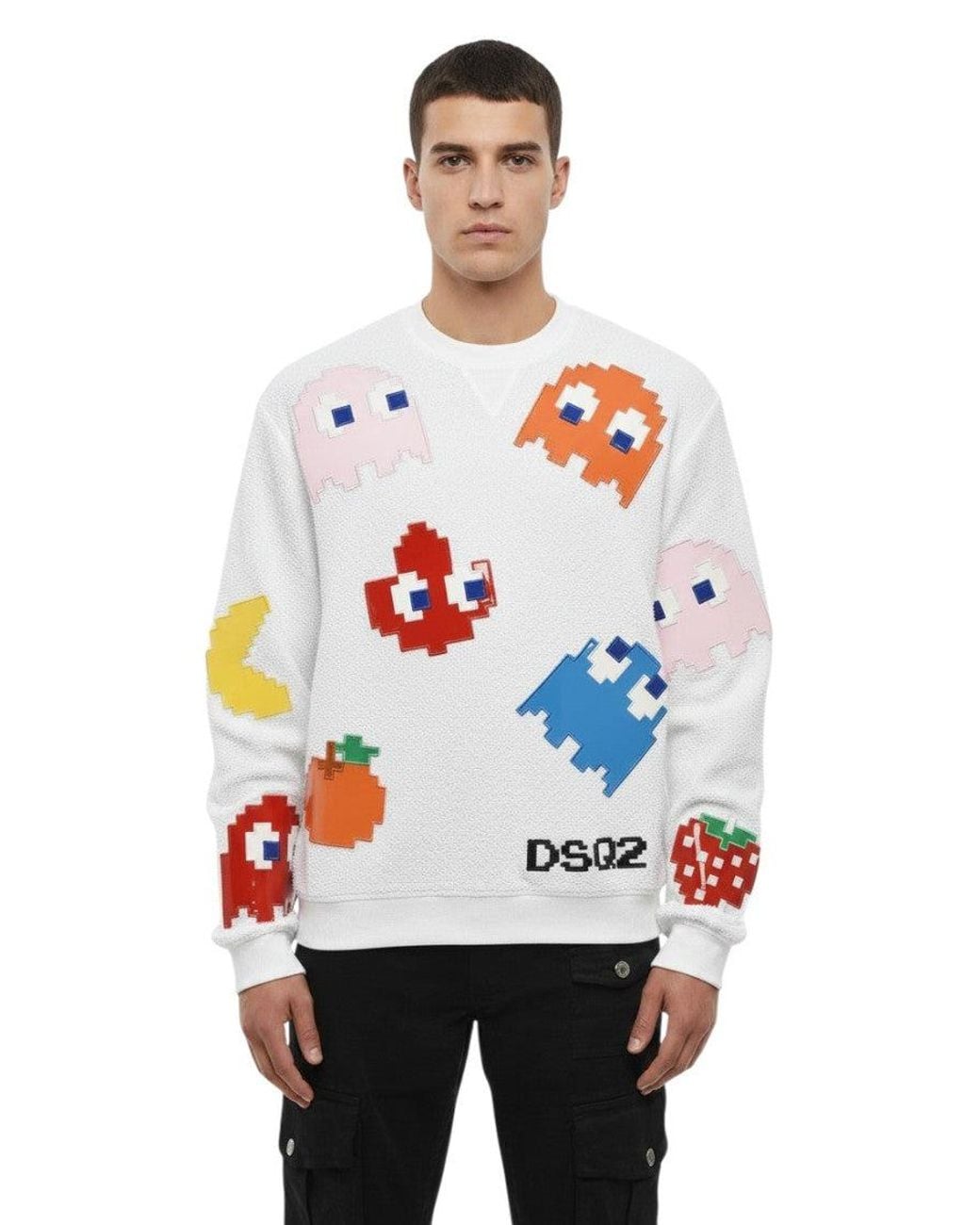 DSquared² White Crew Neck Sweatshirt for men