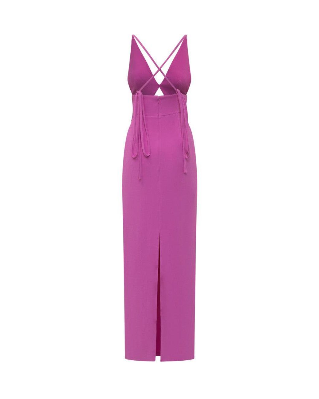 Solace London Purple Elegant Long Suit With Tailored Silhouette