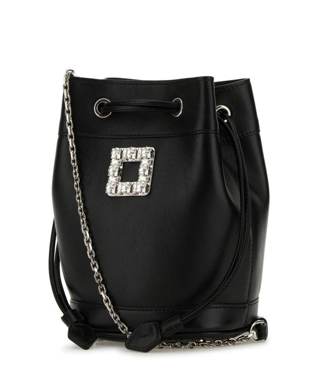 Roger Vivier Black Tres Vivier Daisy Aumoniere