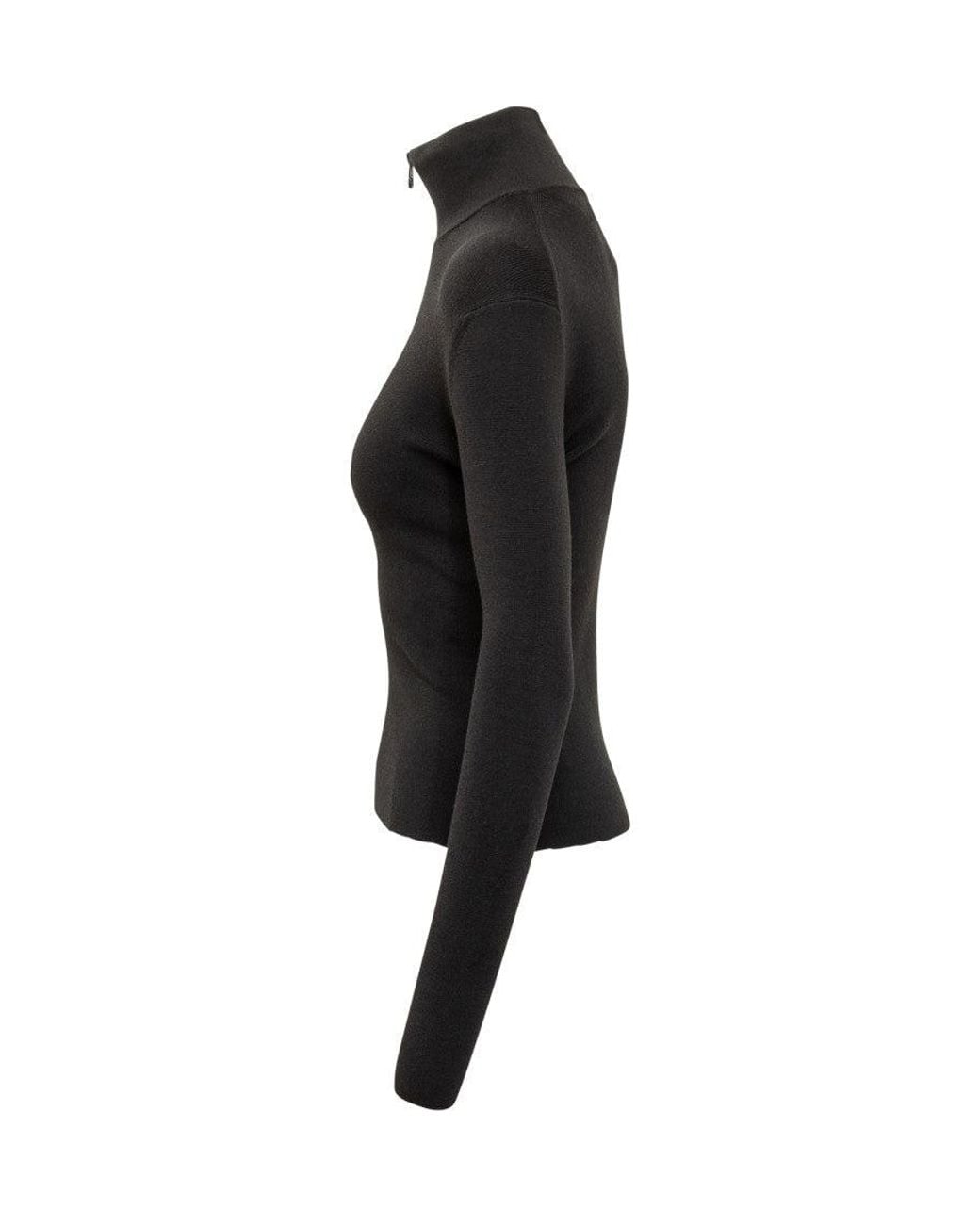 Courreges Black Solid Turtle Neck Sweater