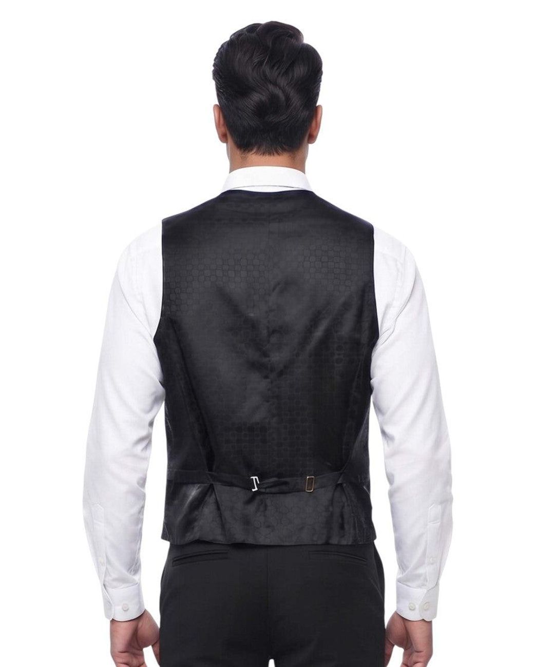 Corneliani Black Solid Waistcoat for men