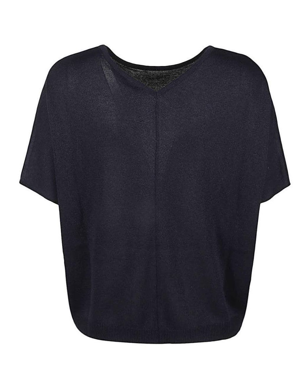 Base London Blue Cotton Blend Top
