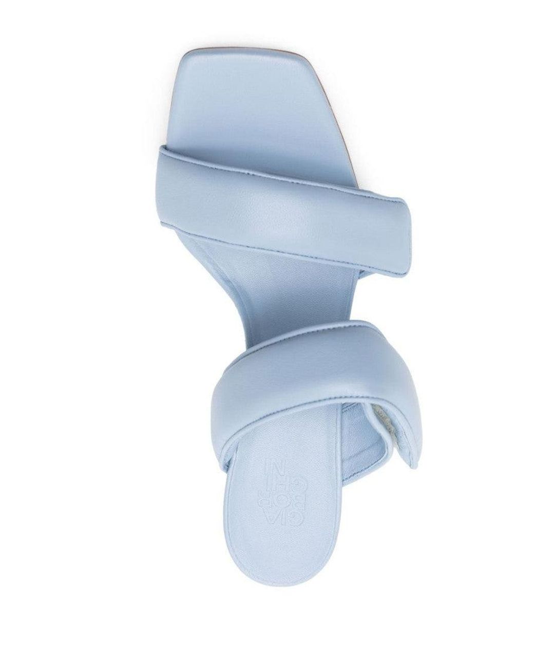 Gia Borghini Blue Perni Leather Sandals