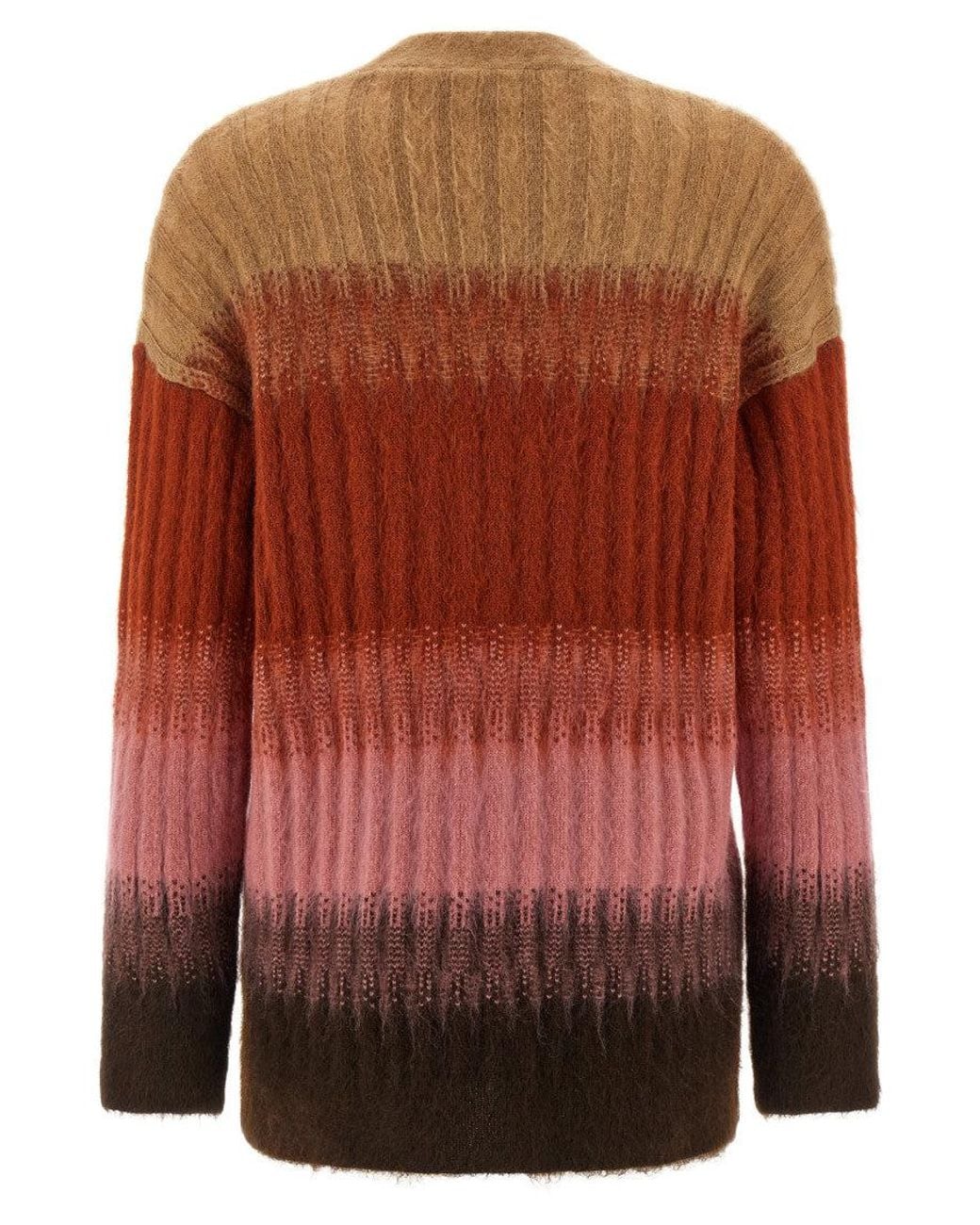 Fendi Red Vanise Knit Cardigan