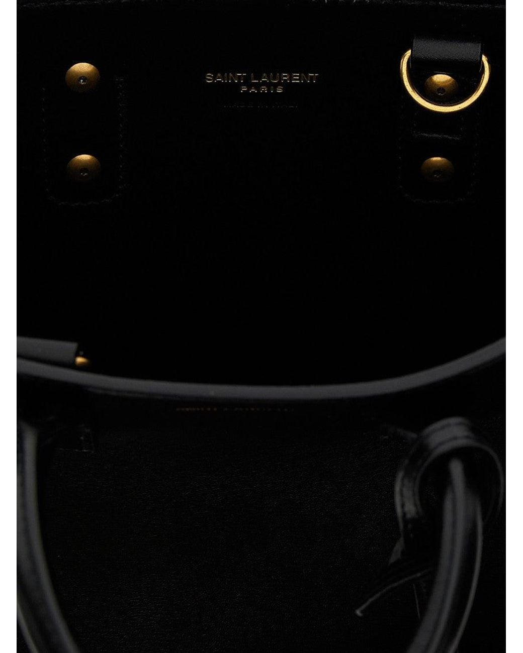 Saint Laurent Black Sac De Jour Satchel Bag