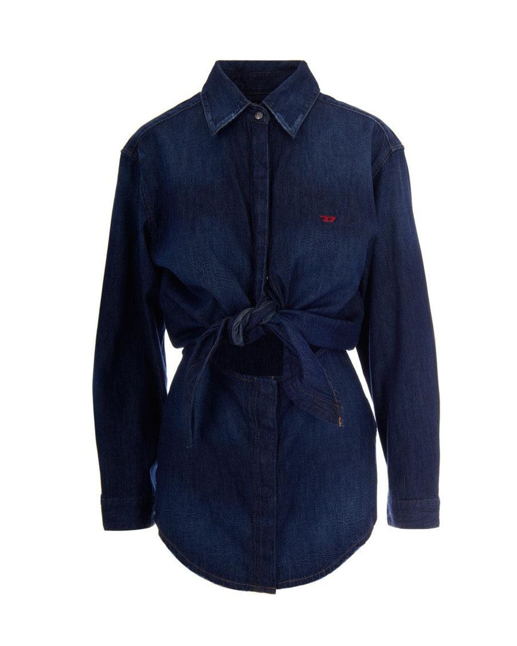 DIESEL Blue Shirt Collar Mini Dress