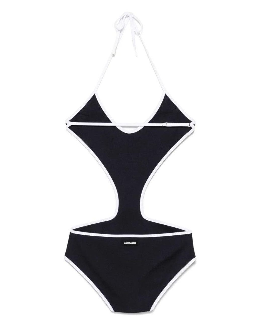Miu Miu Black Halter Neck Swimwear