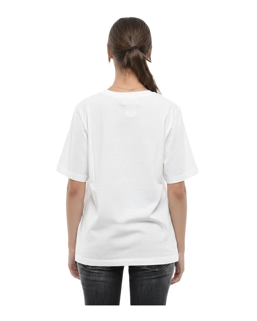 DSquared² White Graphic Crew Neck T-Shirt