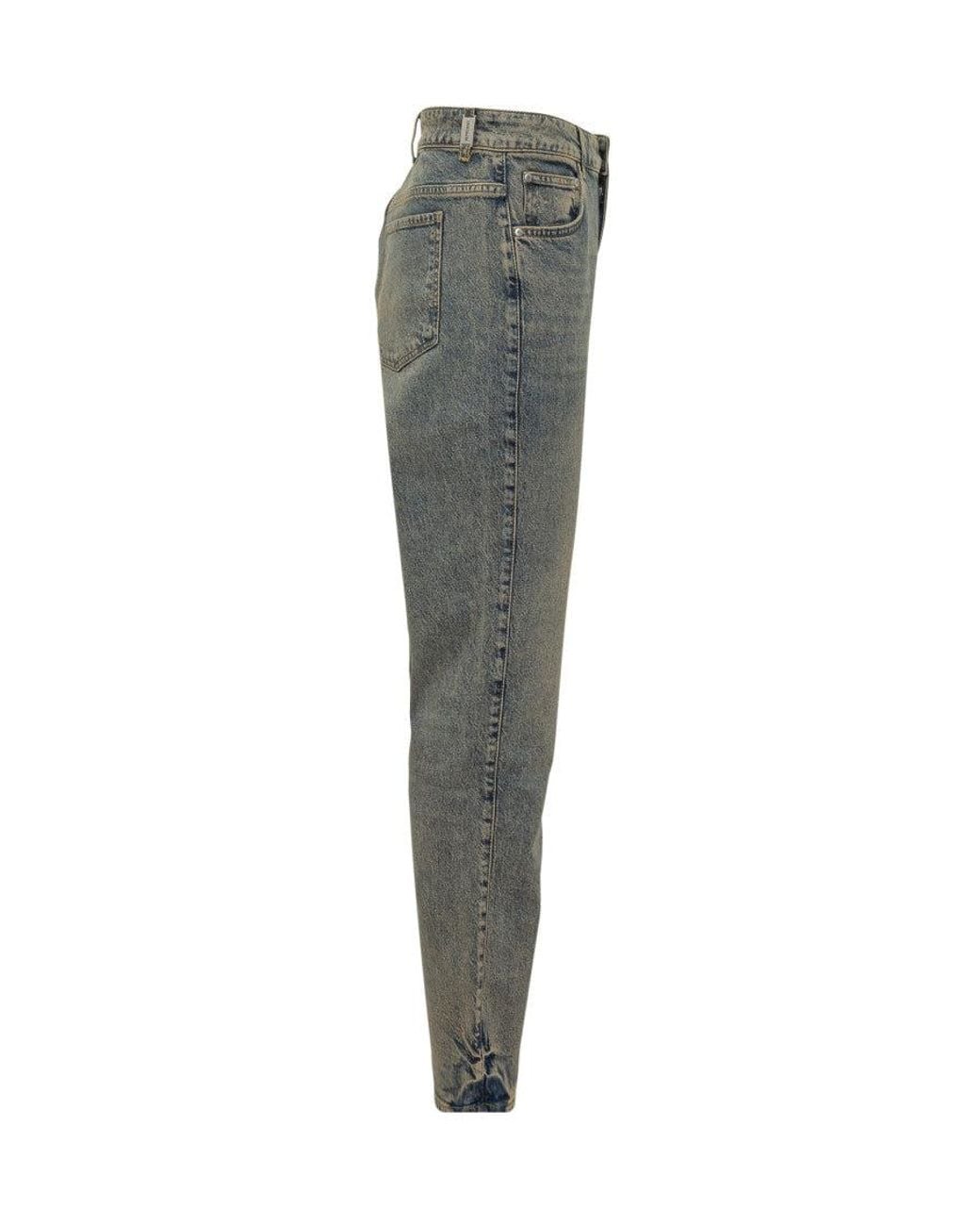 Represent Gray Straight Mid Rise Jeans for men
