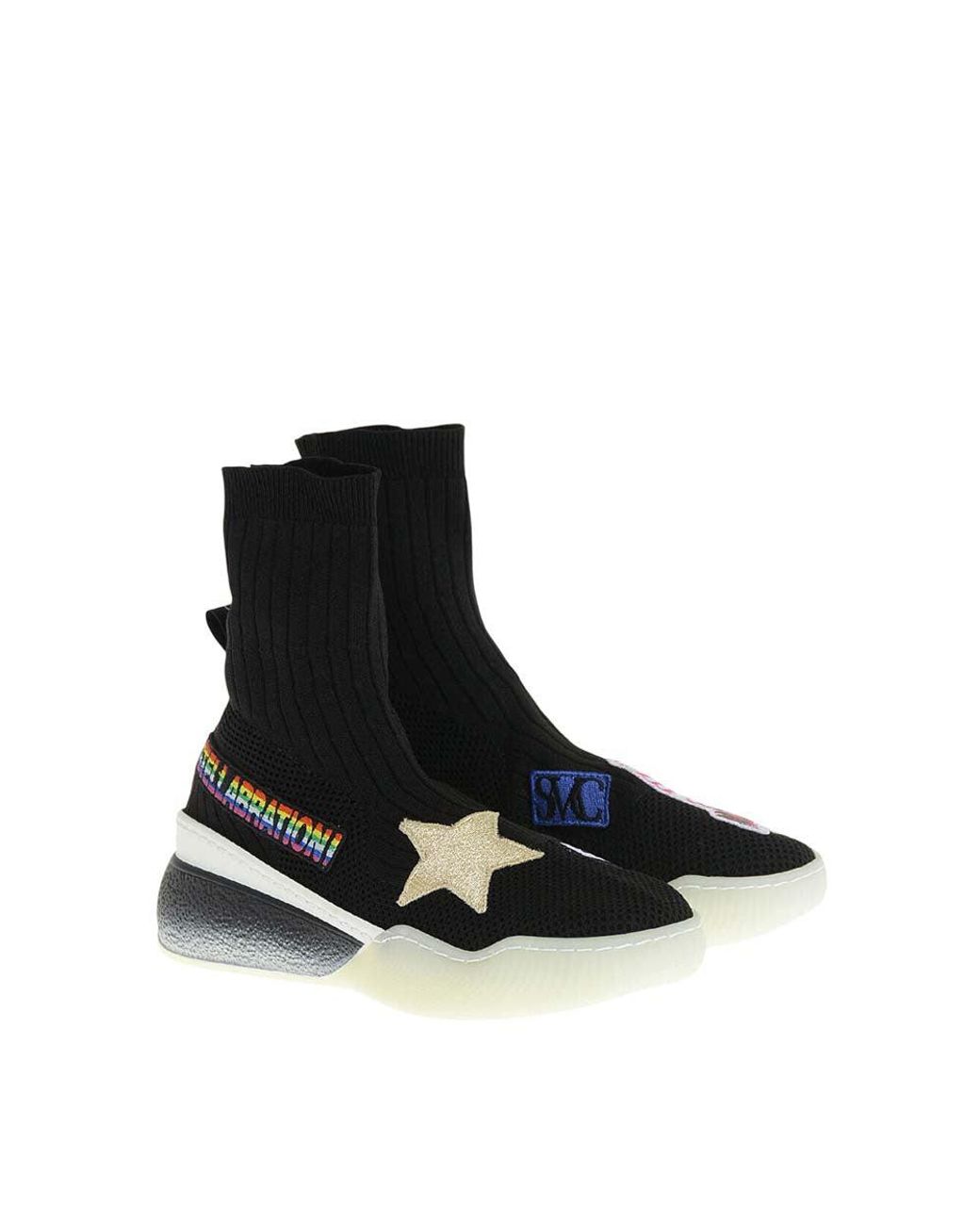 Stella McCartney Black Sock High-Top Sneakers