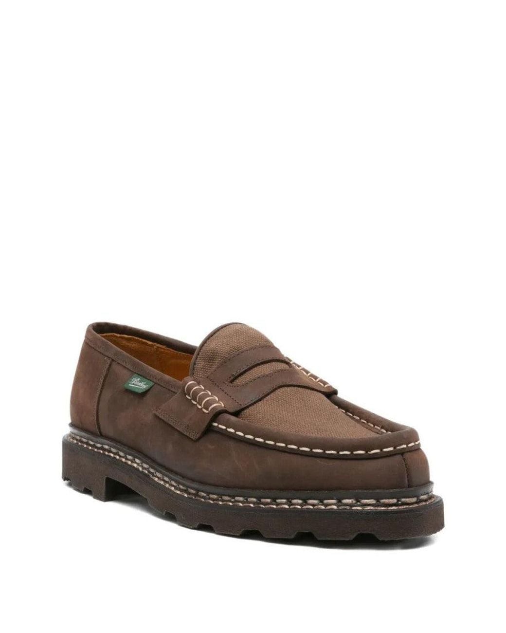 Paraboot Brown Slip On Loafers for men