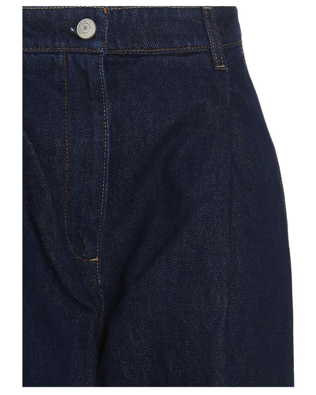 Magda Butrym Blue High-Waist Cotton Denim Jeans