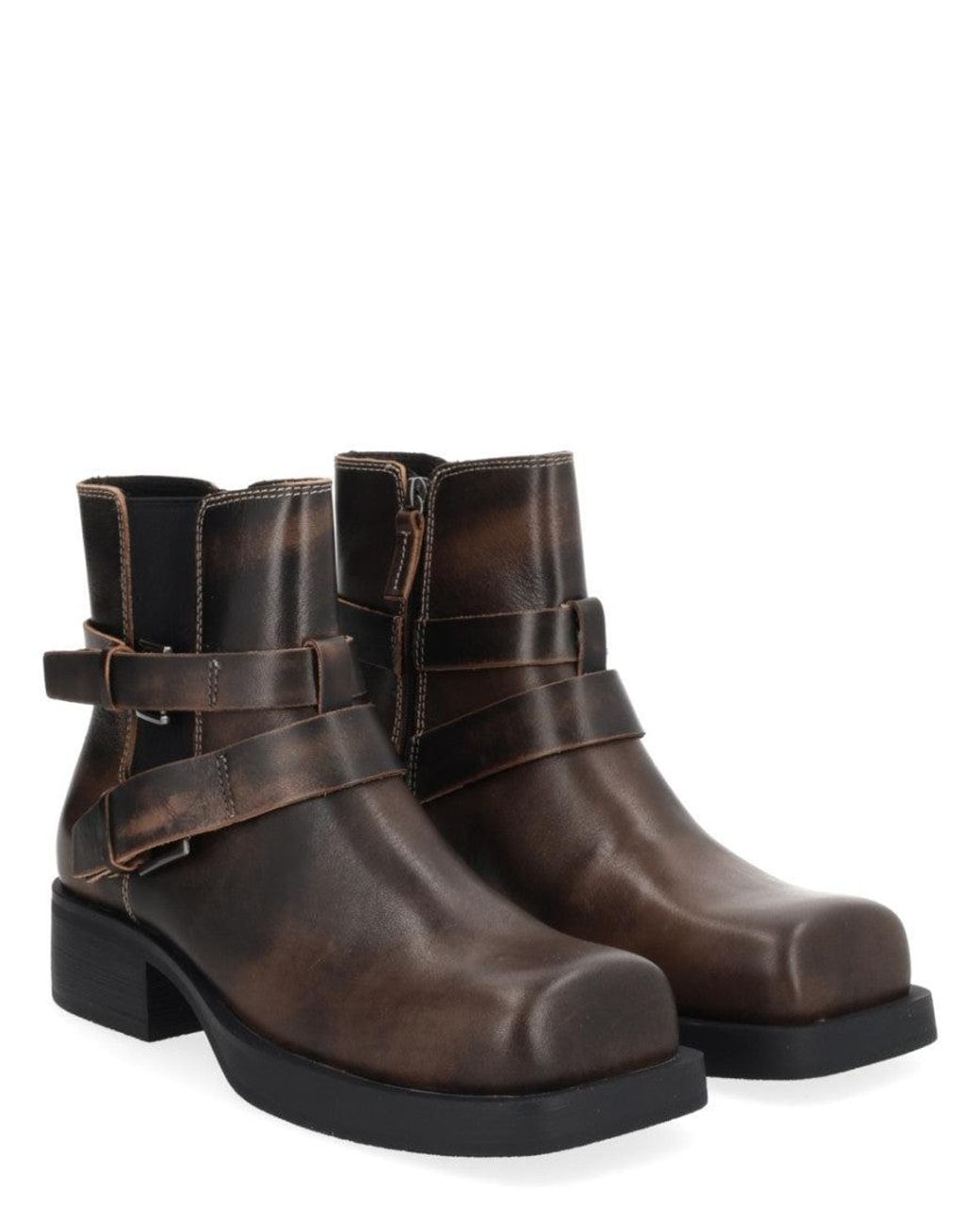 Ash Brown Leather Yuri Boots