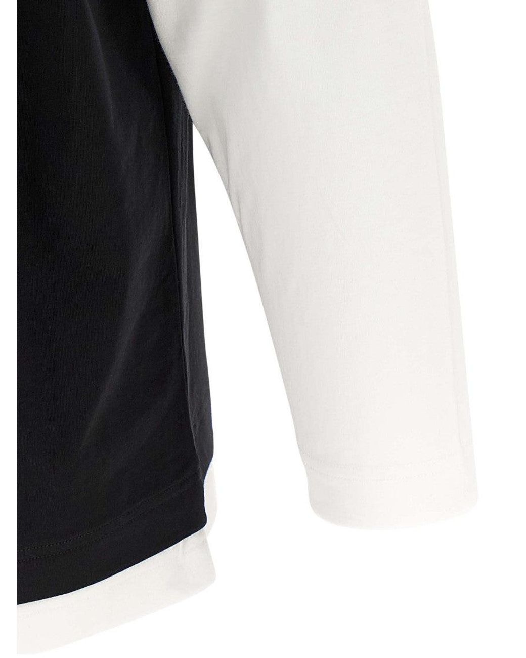 Moschino Black Double Layer 'Rebel' T-Shirt for men