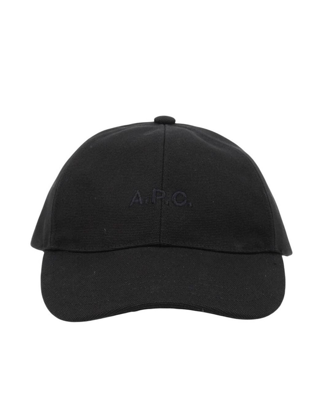 A.P.C. Black Charlie Logo Baseball Hat for men