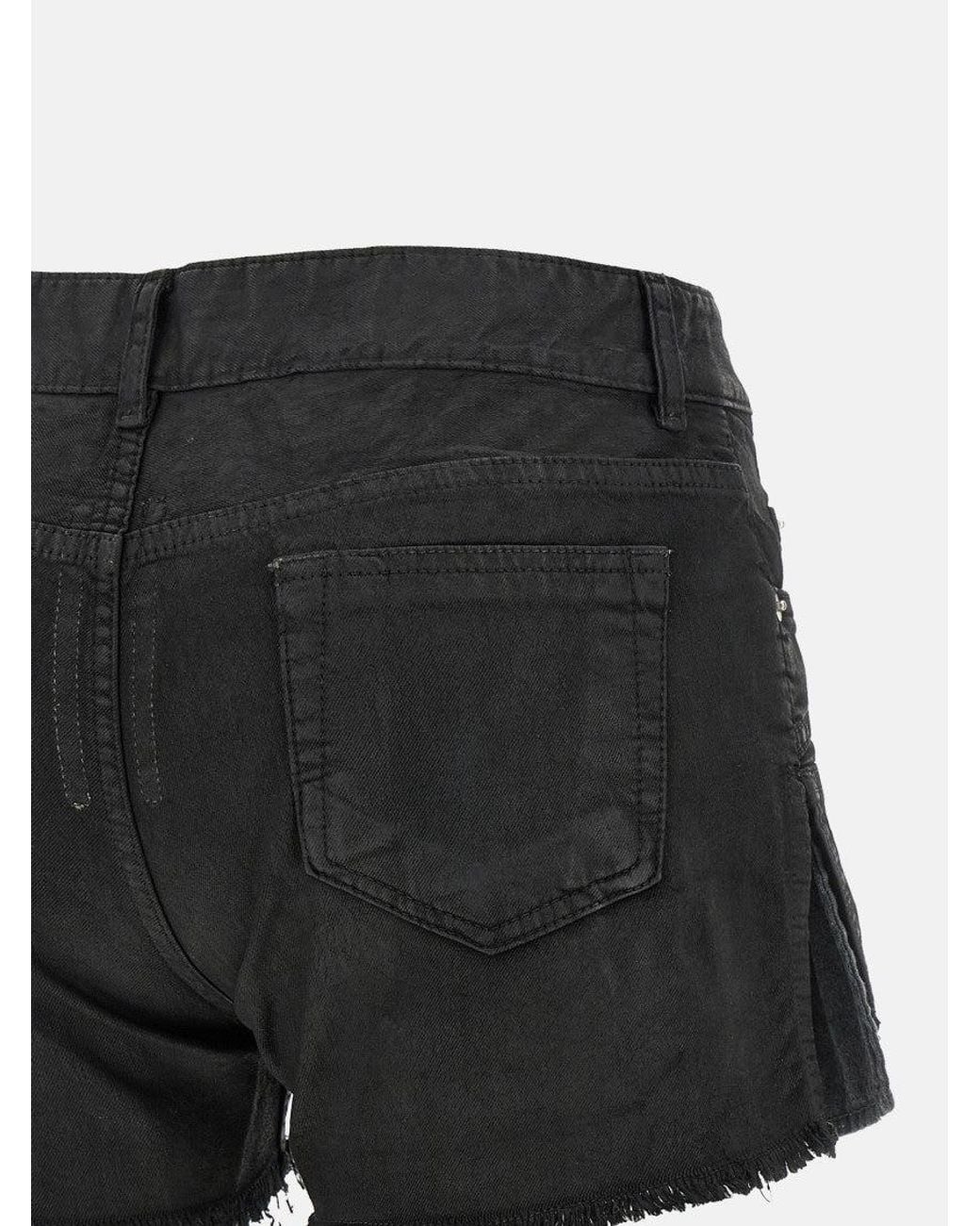 Rick Owens Black 'Lana Cut Offs' Shorts