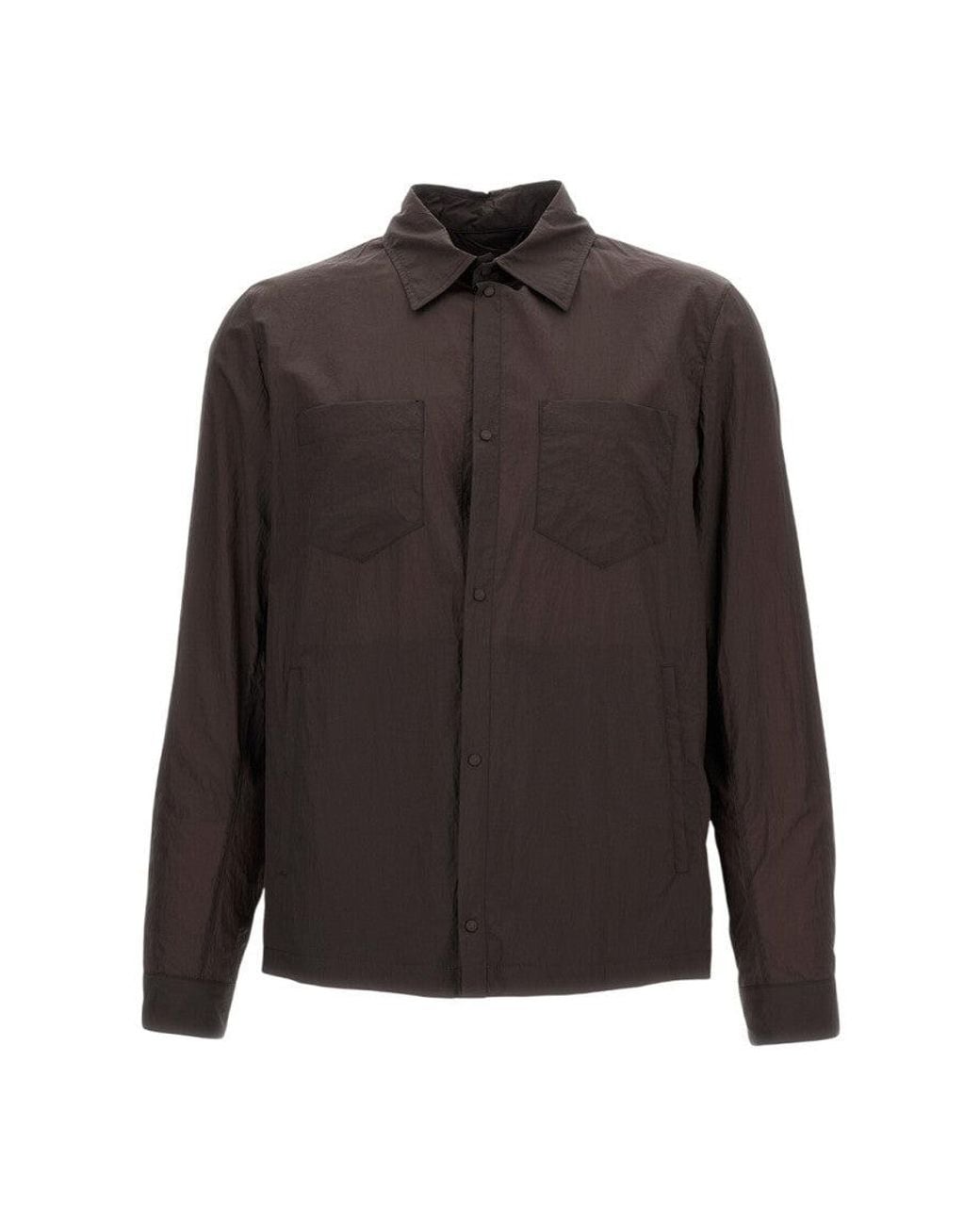 Herno Brown Dark Regular Overshirt for men