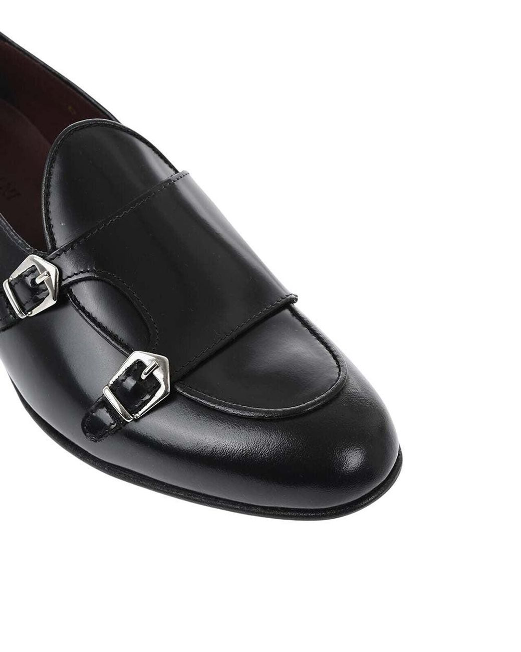 Corneliani Black Brushed Dress Shoes for men