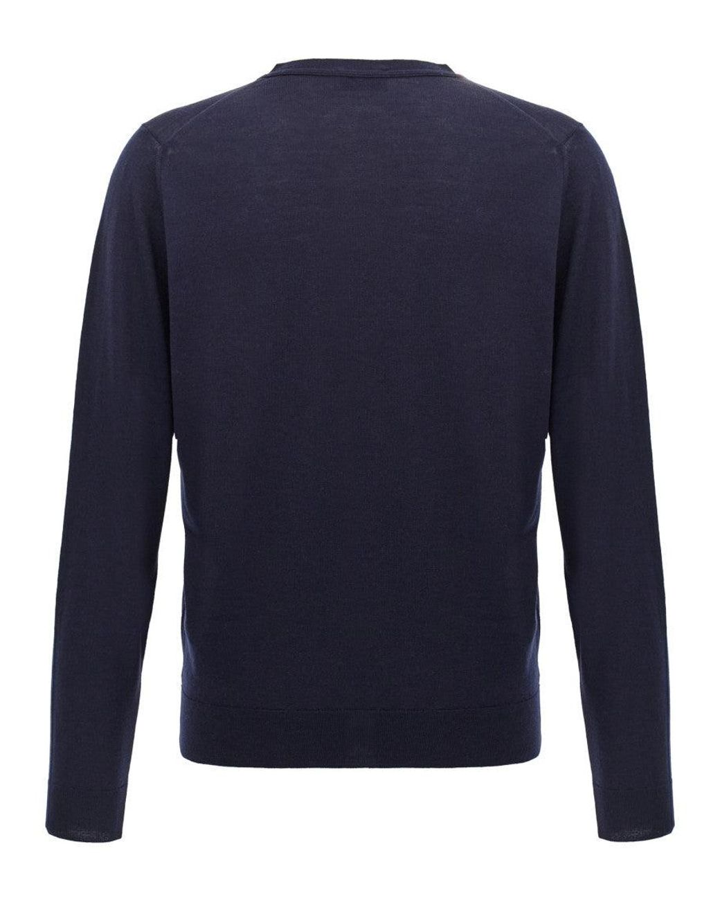 John Smedley Blue Petworth Cardigan for men
