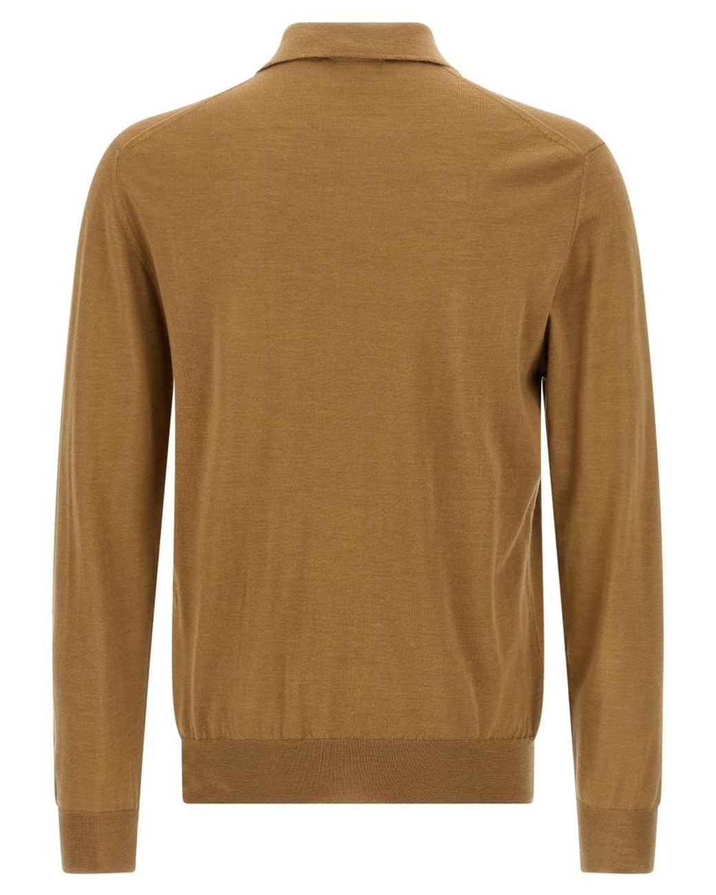 Zanone Brown Solid Polo Shirt for men