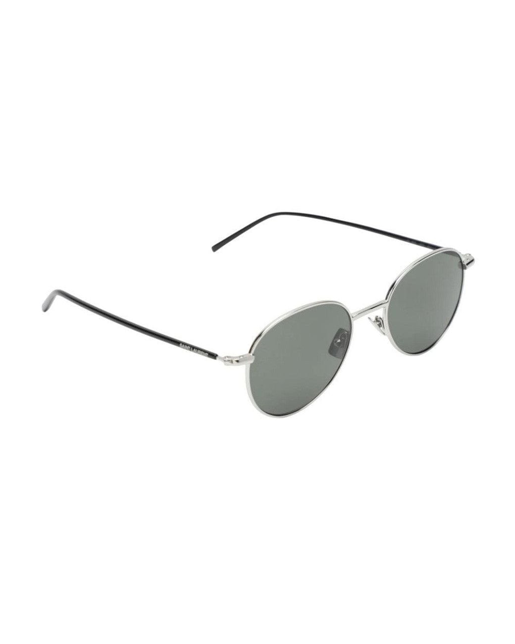 Saint Laurent Gray Round Sunglasses for men