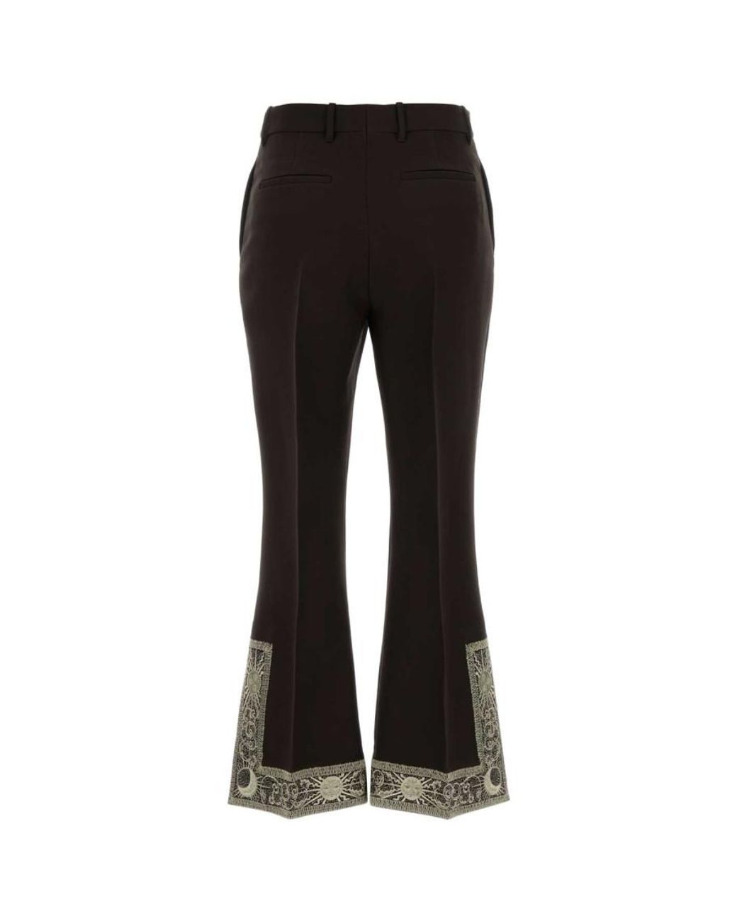Burberry Black Flared Flat Front Pant