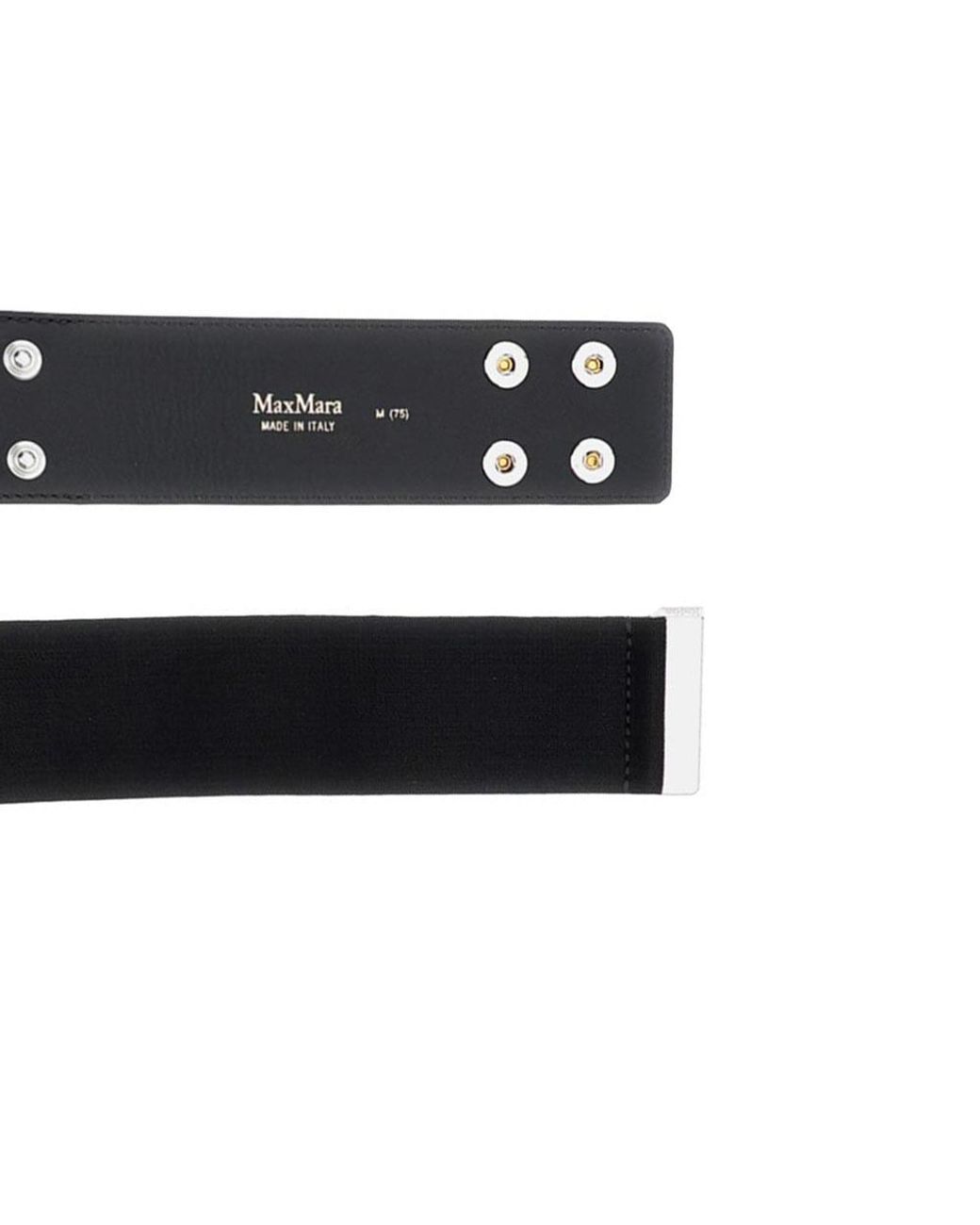 Max Mara Black Elasticated Webbing Belt