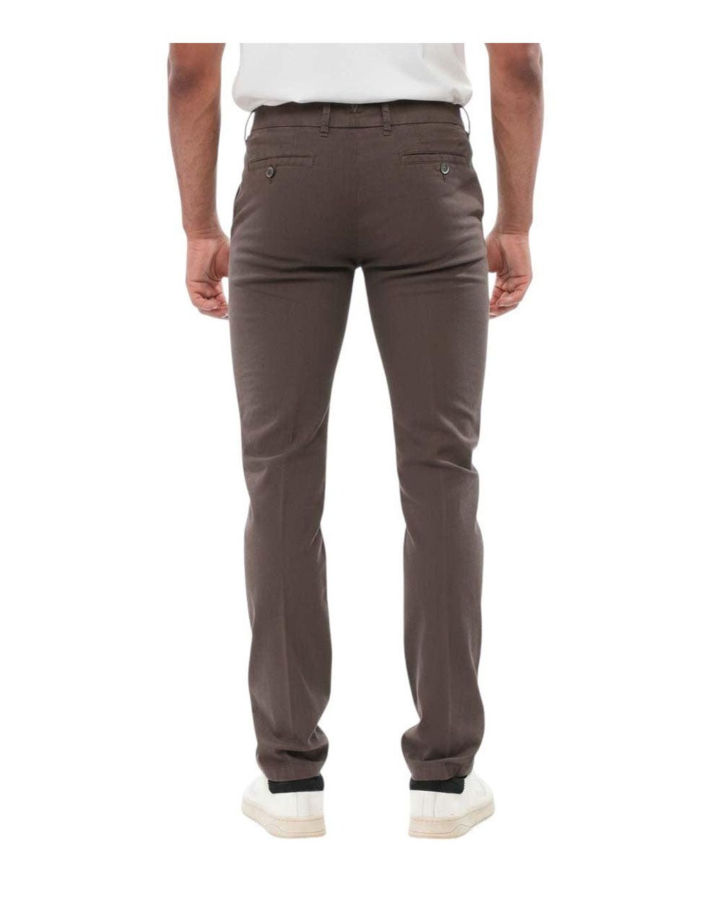 Corneliani Gray Slim Chino Trousers for men