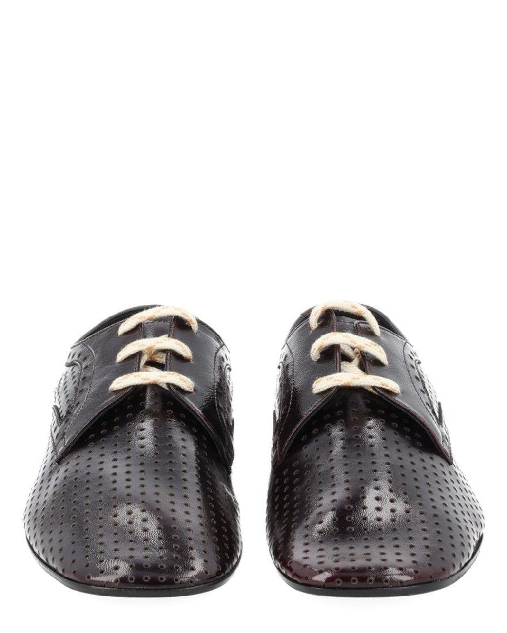 Dries Van Noten Brown Leather Lace-Up Shoes