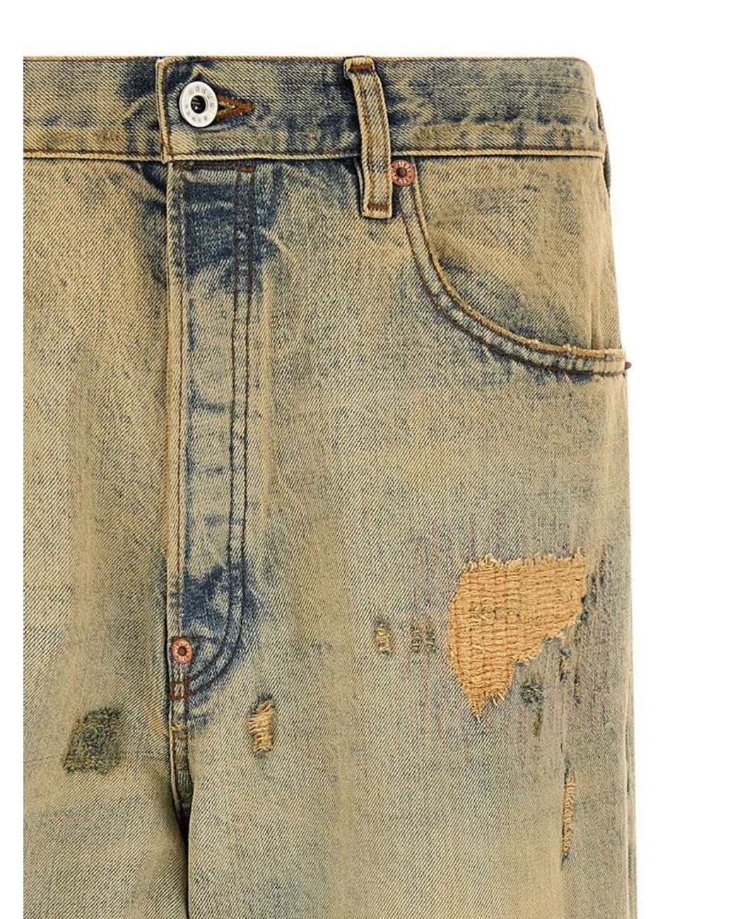 KENZO Natural Kuroki Distressed Jeans for men