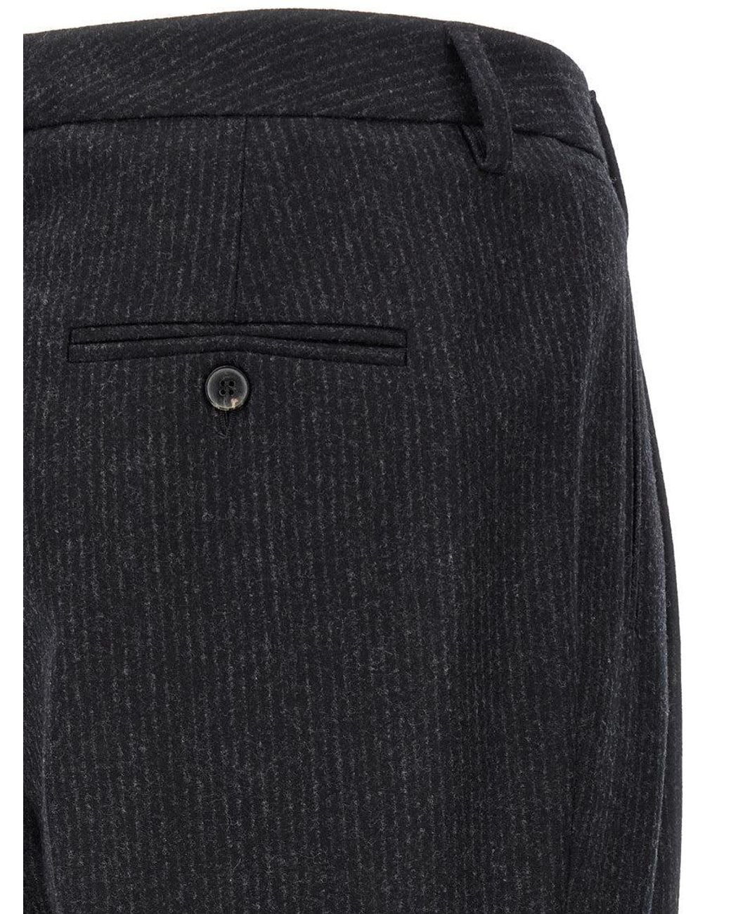 Alberto Biani Black Straight Flat Front Pants