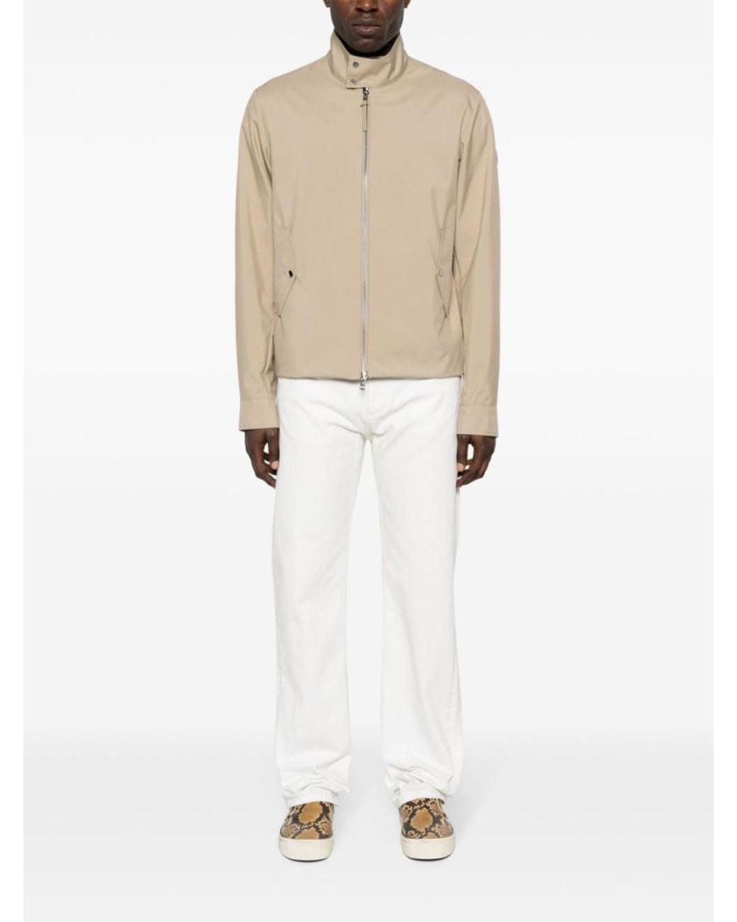 Moncler Natural Chaberton Appliqué-Logo Jacket for men